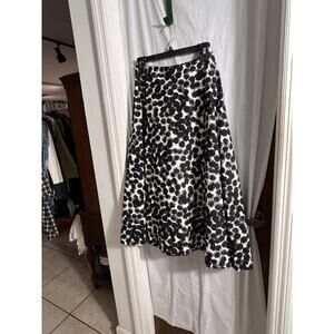 Trina Turk Black White Dotted Petticoat Circle Midi Skirt Size 0 Wedding Party